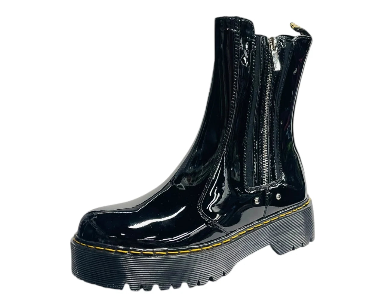 Women's Chunky Sole Zip Chelsea Ankle Boots