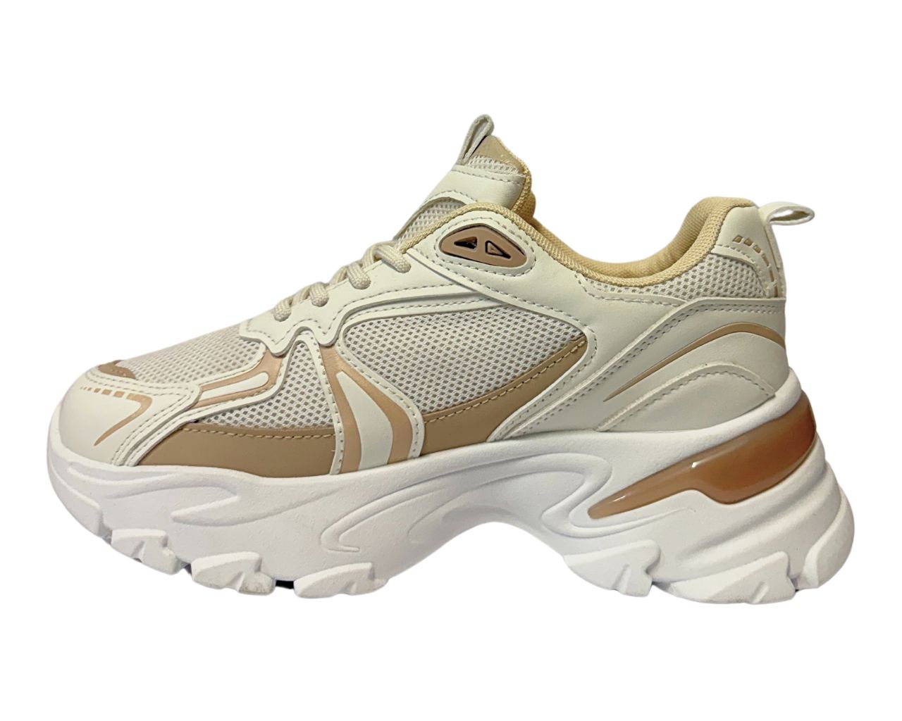Women's Chunky Sole Lace Up Sports Comfy Gym Walking Trainers
