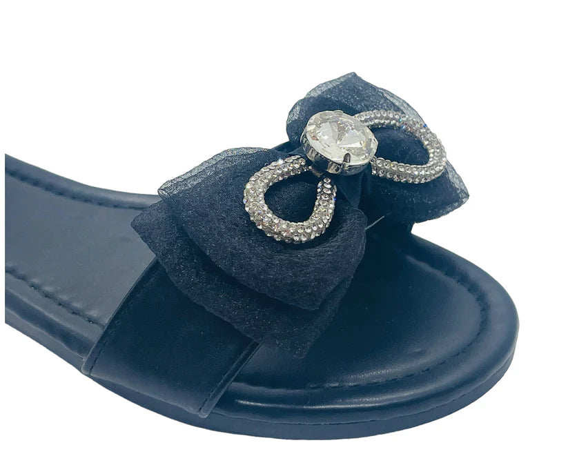 Women's Smart Flat Jewelled Comfy Sliders