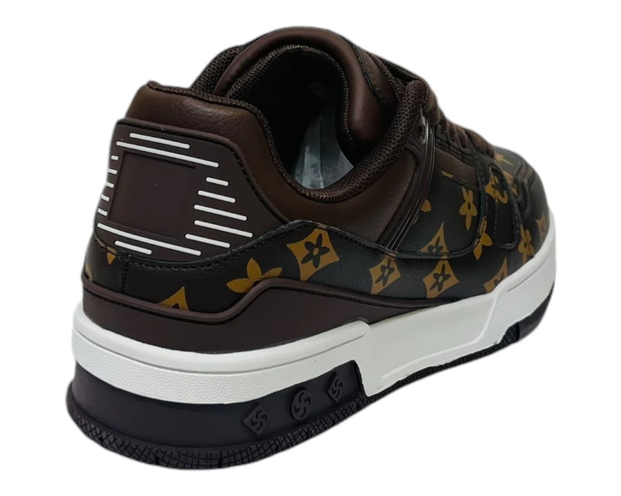 Men's Casual Faux Leather Lace Up Trainers