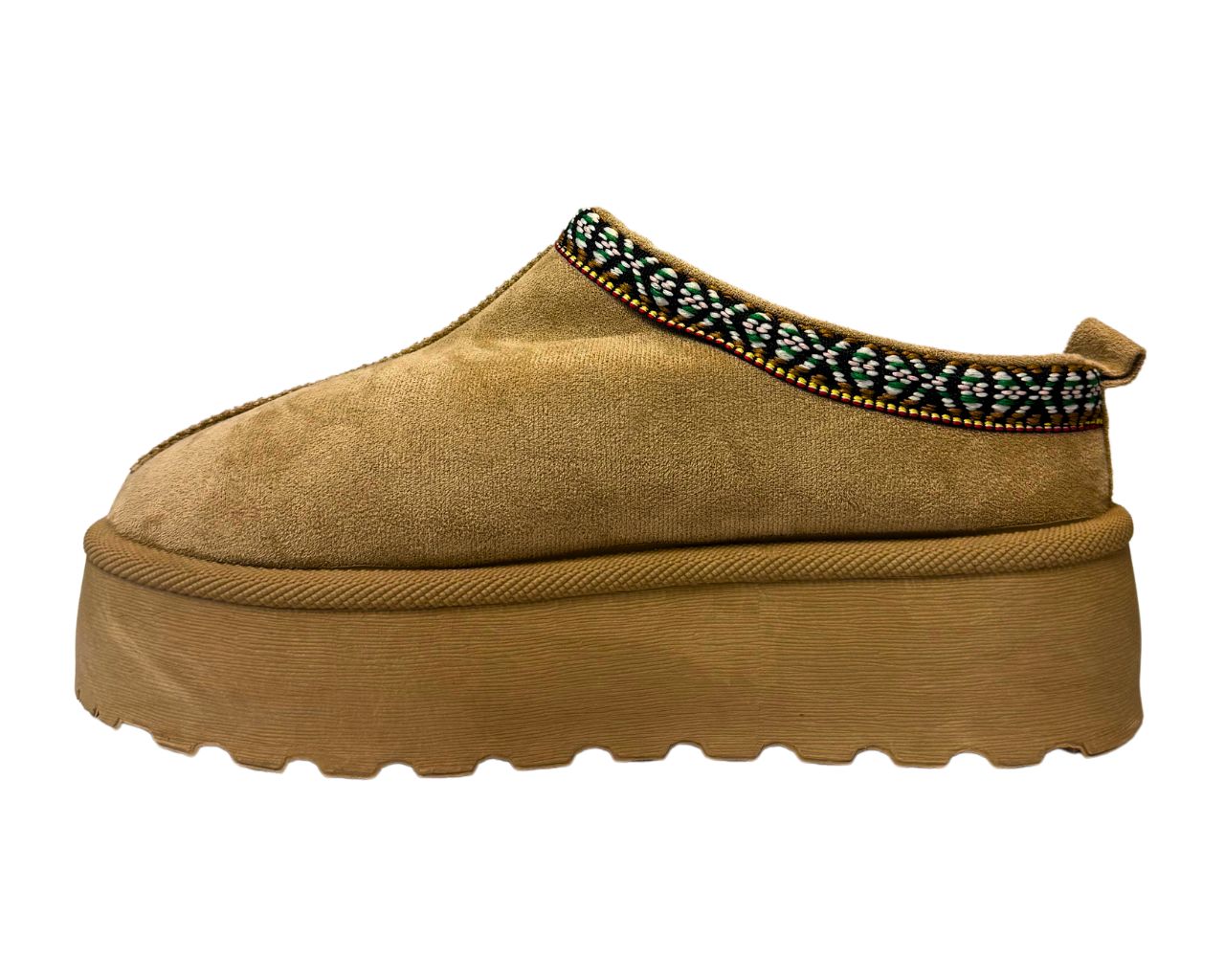 Faux Fur Lined Aztec Platform Shoes