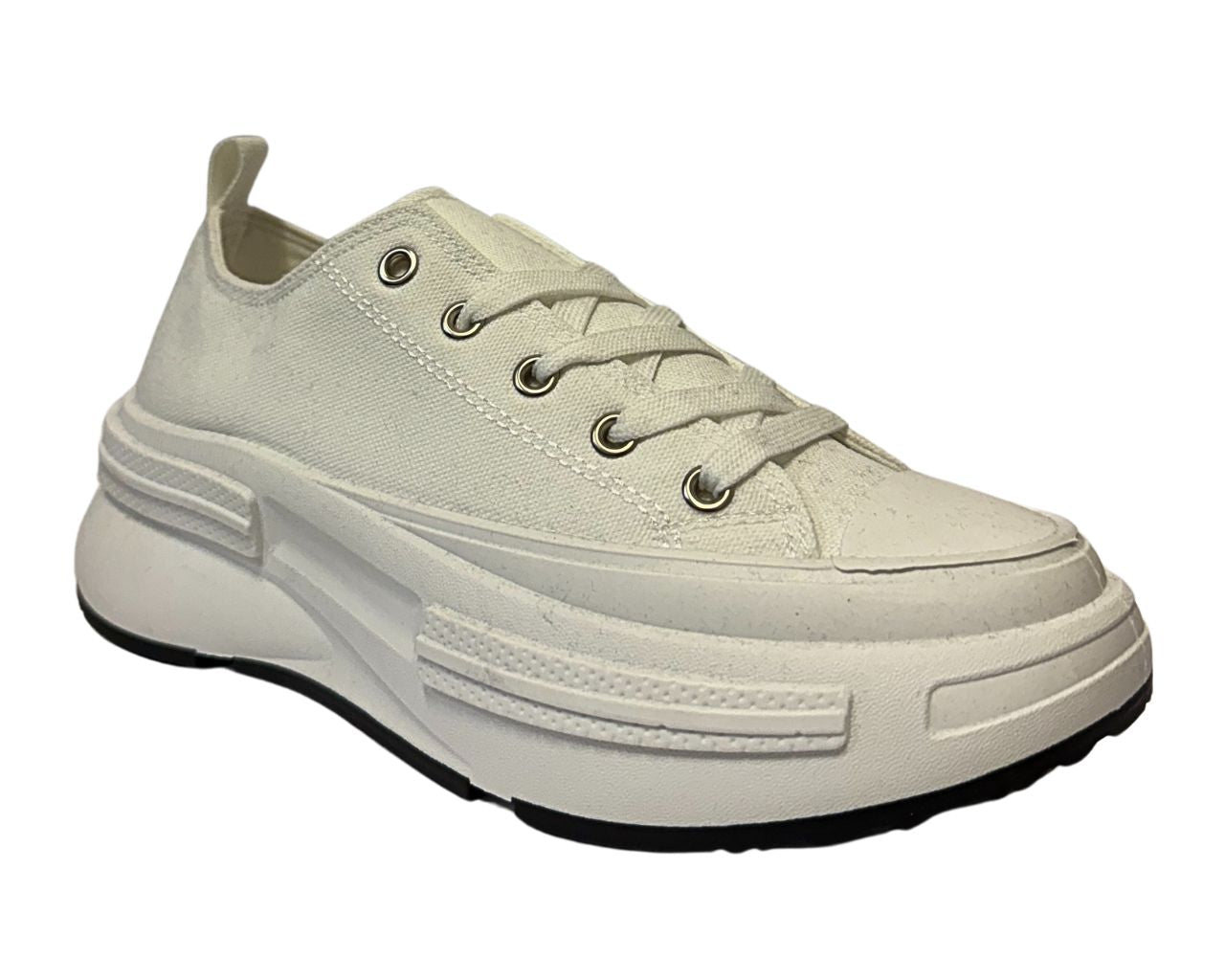 Women's Canvas Classic Lace Up Sports Leisure Trainers