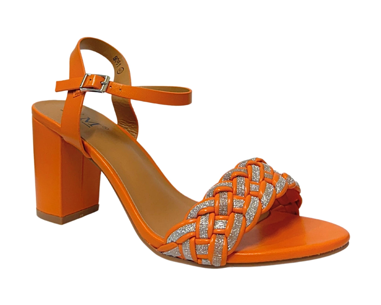 Women's 8081 Block Heel Ankle Strap Shoes