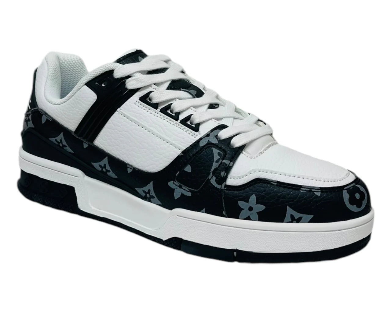 Men's Casual Faux Leather Lace Up Trainers