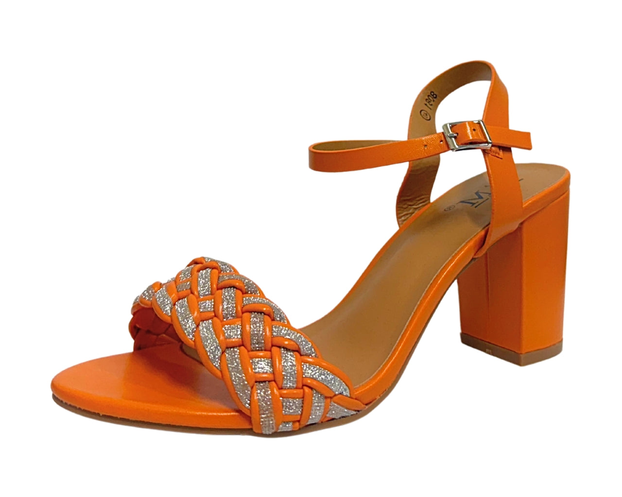 Women's 8081 Block Heel Ankle Strap Shoes