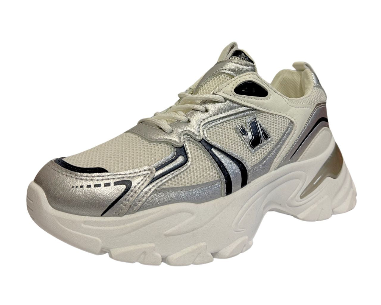 Women's Chunky Sole Lace Up Sports Comfy Gym Walking Trainers