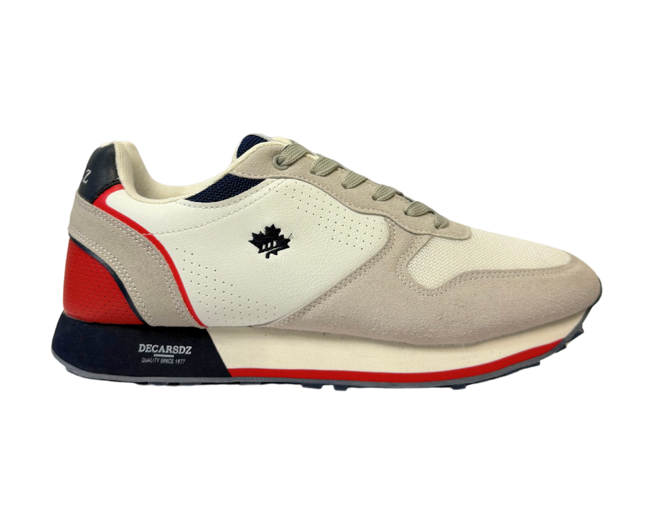 Men's Casual Faux Leather Lace Up Trainers