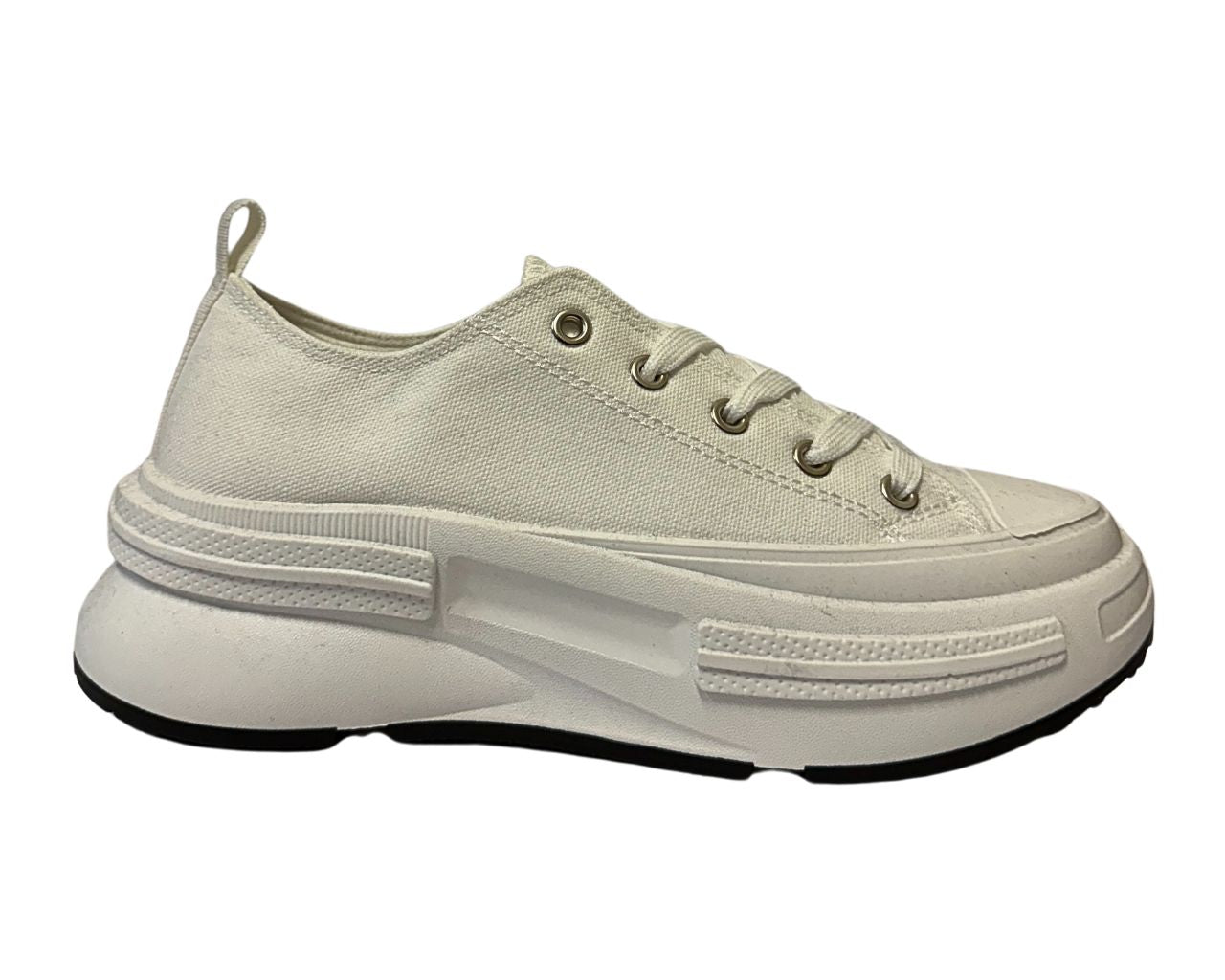 Women's Canvas Classic Lace Up Sports Leisure Trainers
