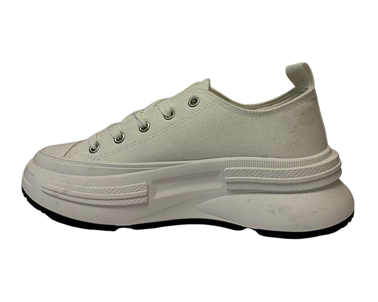 Women's Canvas Classic Lace Up Sports Leisure Trainers