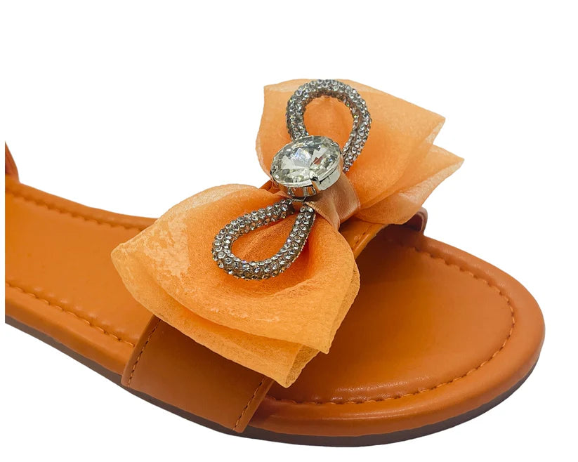 Women's Smart Flat Jewelled Comfy Sliders