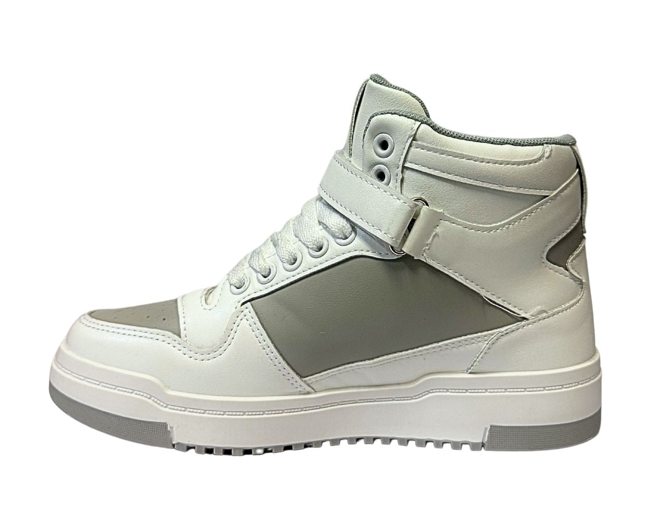 Women's Faux Leather Chunky Sole Lace Up And side Pocket Ankle Trainers