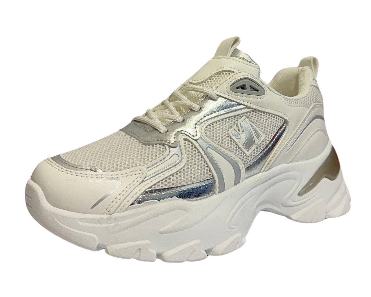 Women's Chunky Sole Lace Up Sports Comfy Gym Walking Trainers