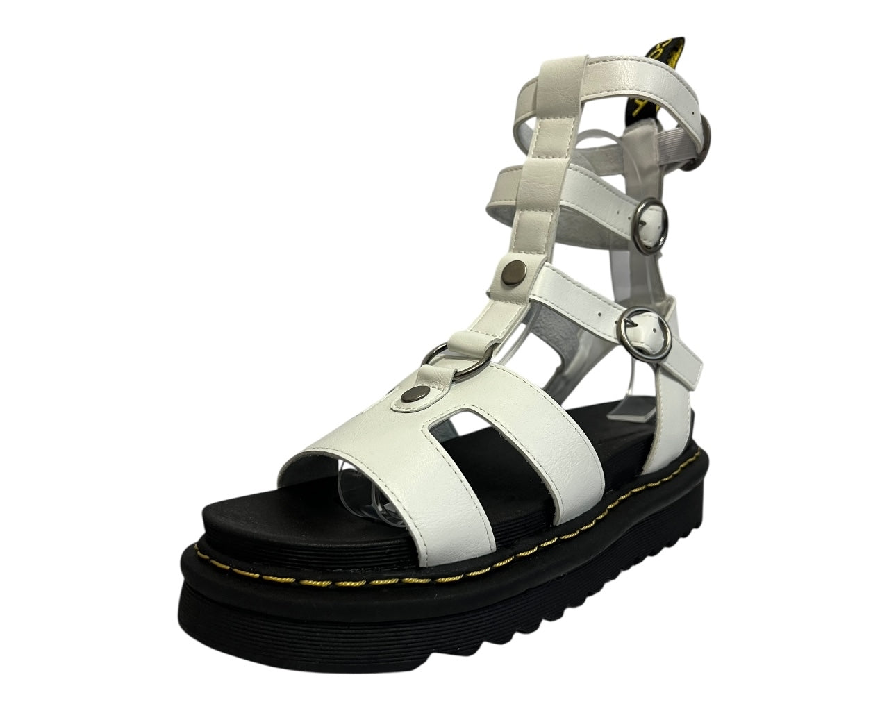 Women's Faux Leather Chunky Sole Gladiator Ankle Sandals