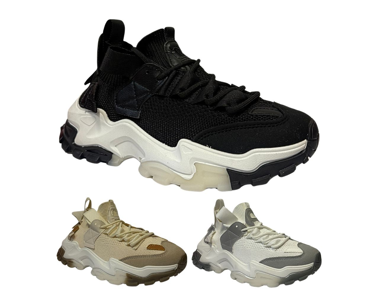 Women's JT001 Chunky Sole Lace Up Trainers