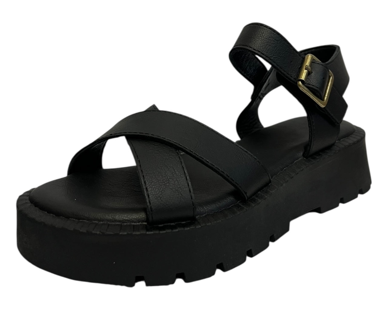 Women's Ankle Strap Gladiator Sandals Black