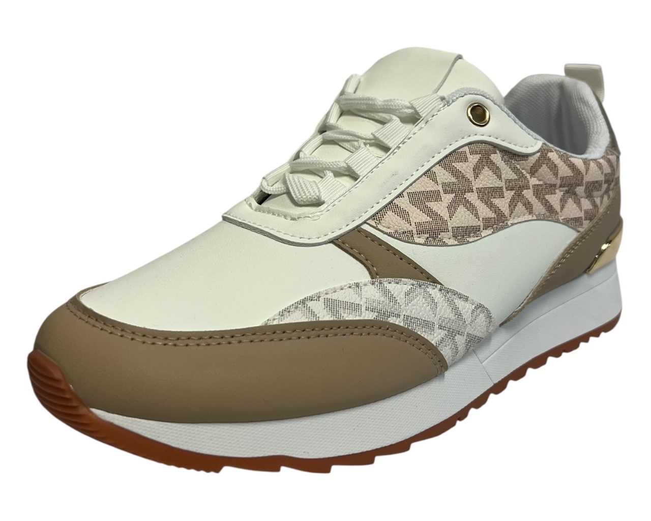 Faux Leather Chunky Sole Lace Up Trainers