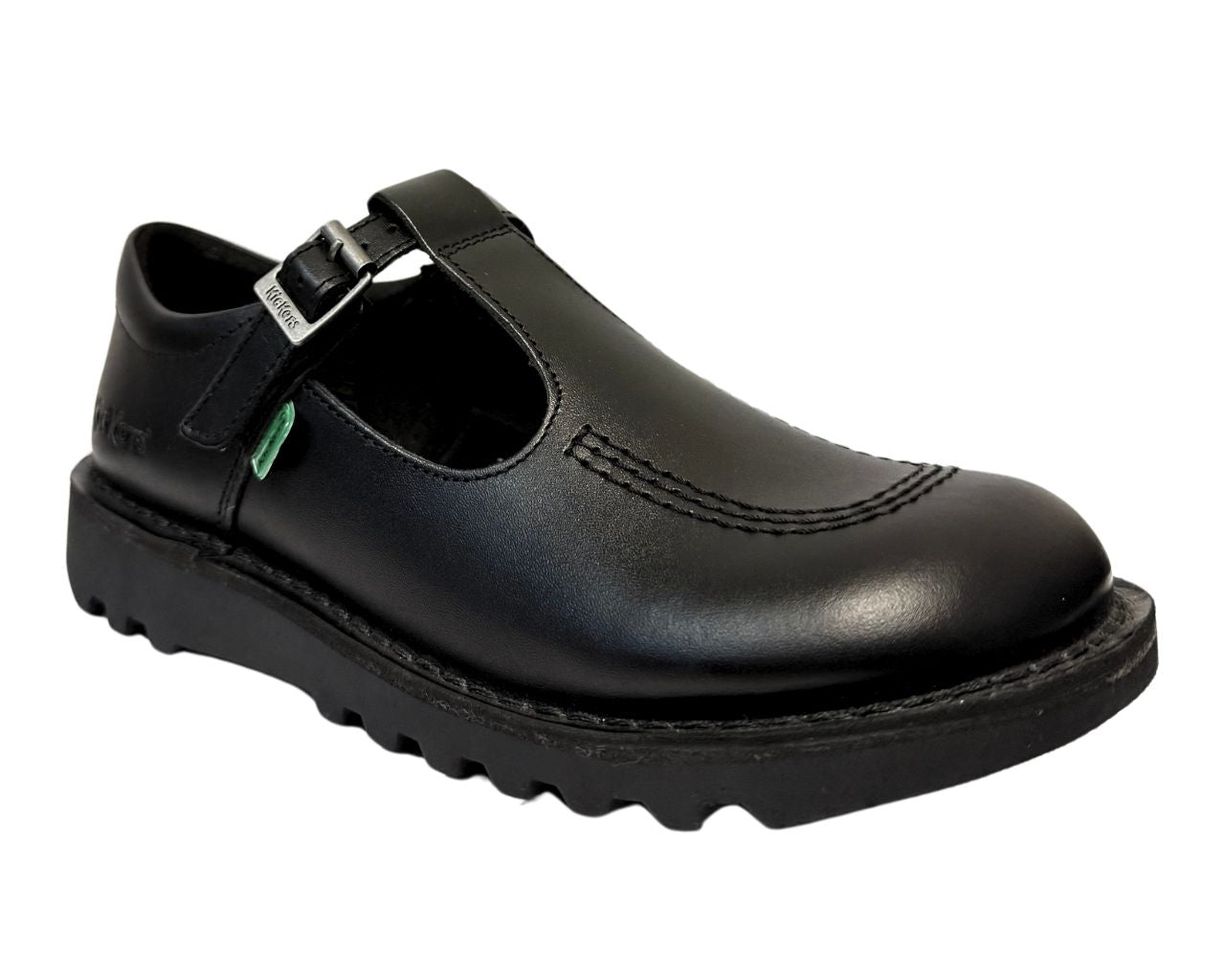 Kickers kick T Bar YF Leather 1002 T BAR Shoes Black