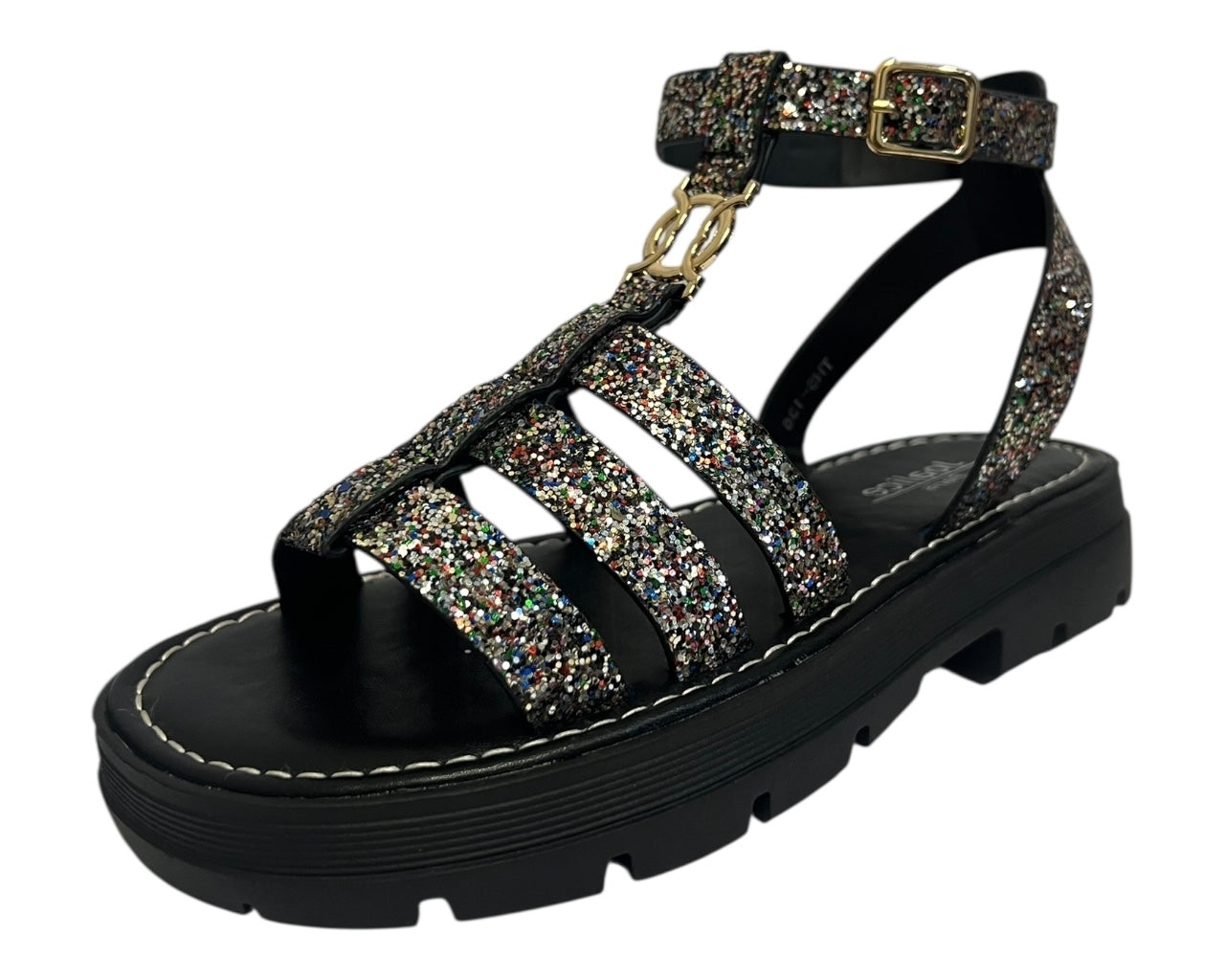 Women's Ankle Strap Glitter Sandals