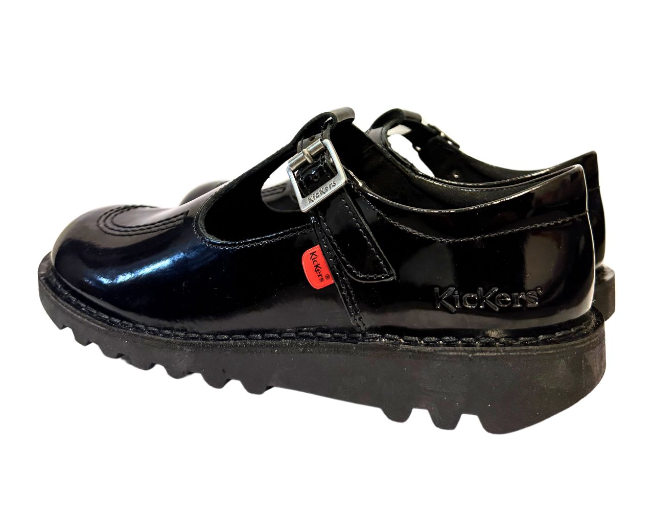 Kickers kick T Bar Patent Leather 112533 T BAR Shoes Black