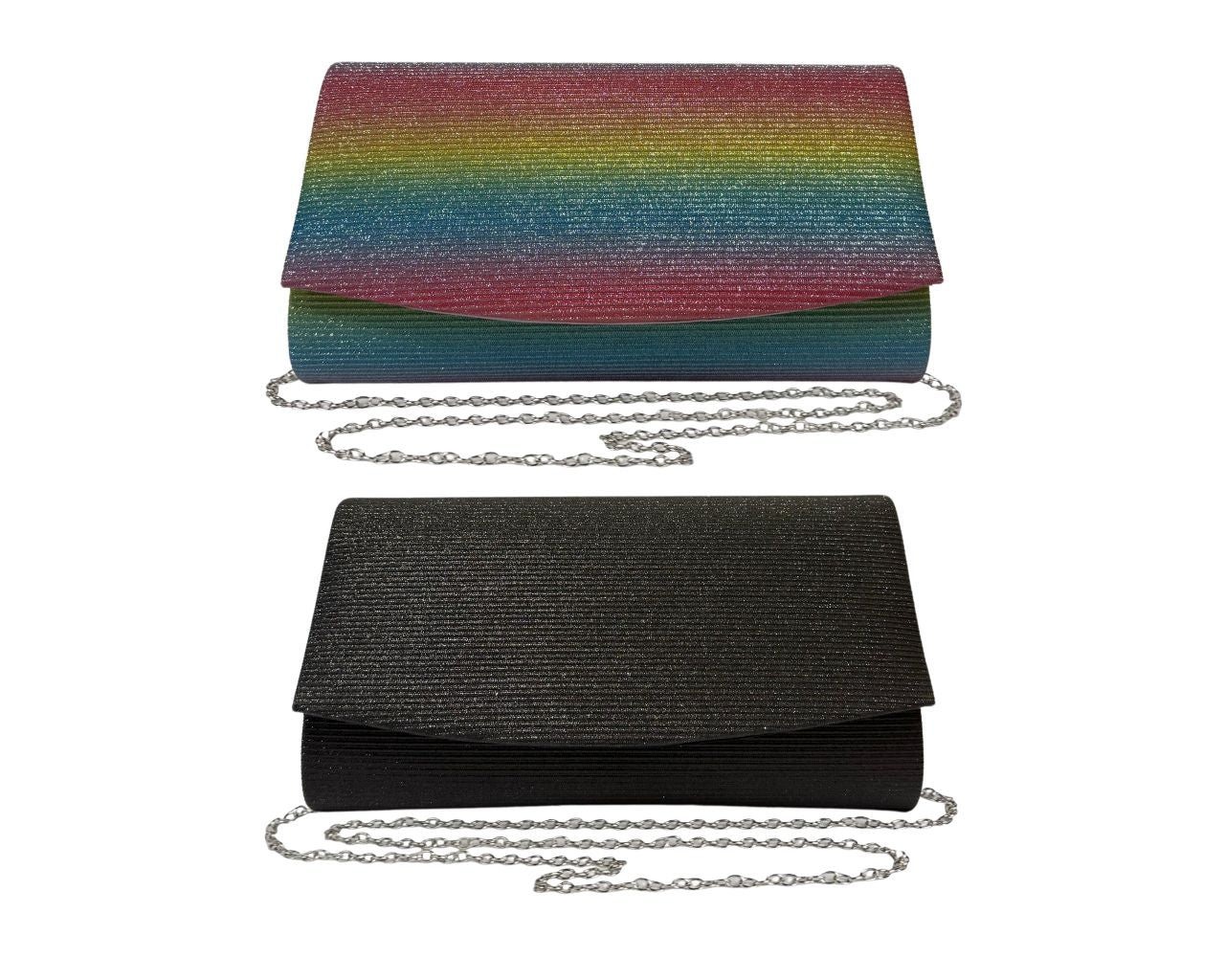 Women's Rainbow Coloured Clutch Bag