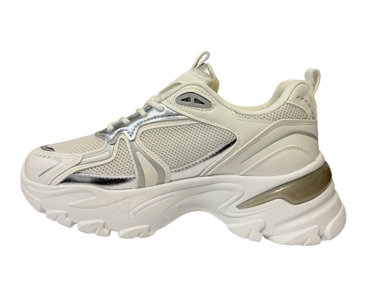 Women's Chunky Sole Lace Up Sports Comfy Gym Walking Trainers
