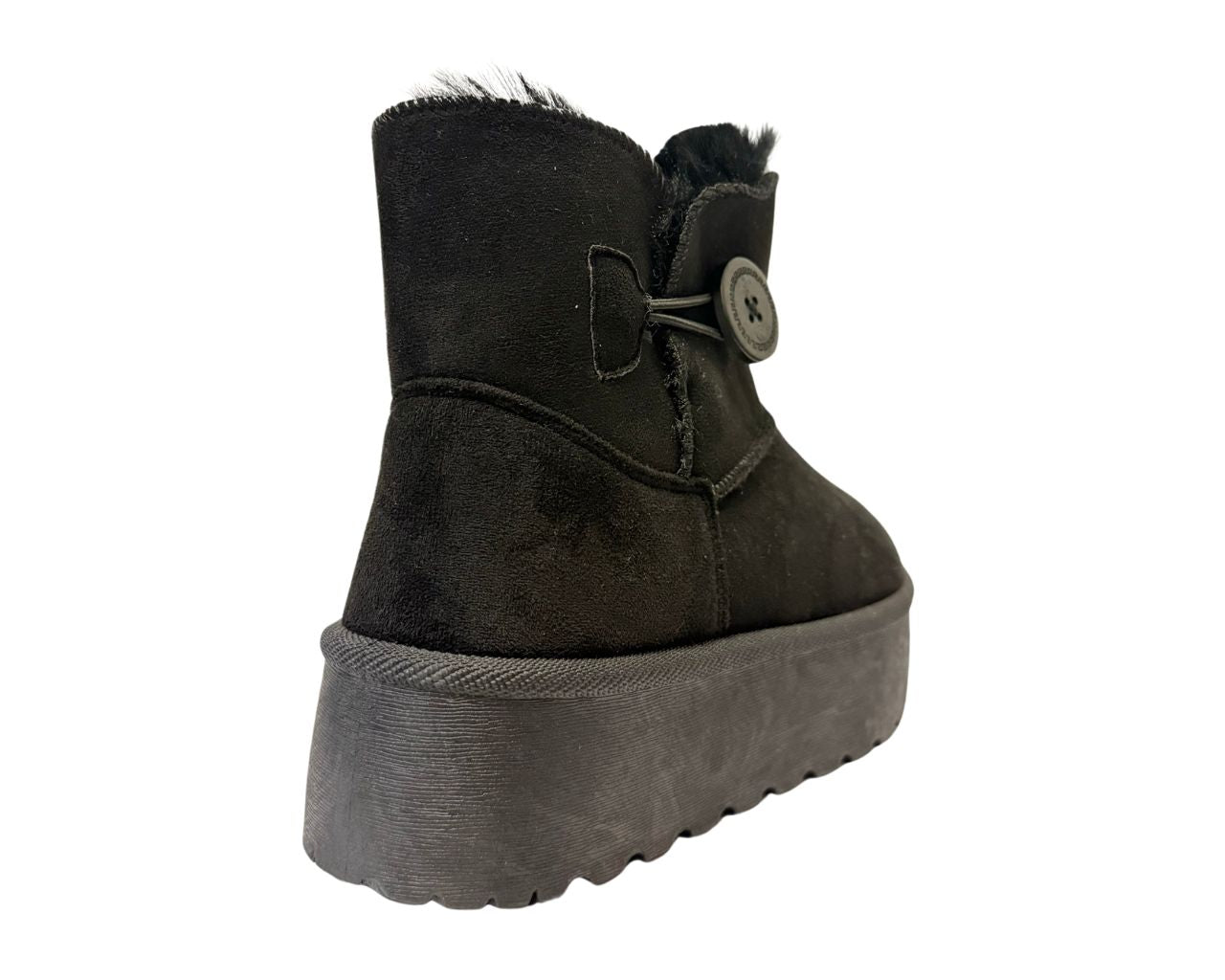 Women's Faux Fur Lining Platform Mini Ankle Boots