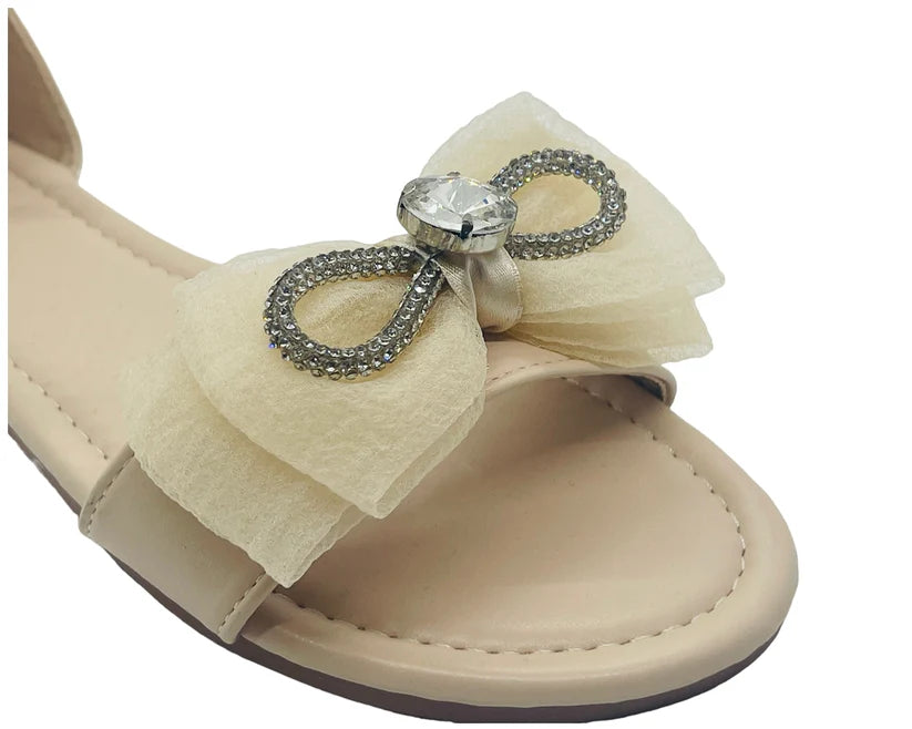 Women's Smart Flat Jewelled Comfy Sliders