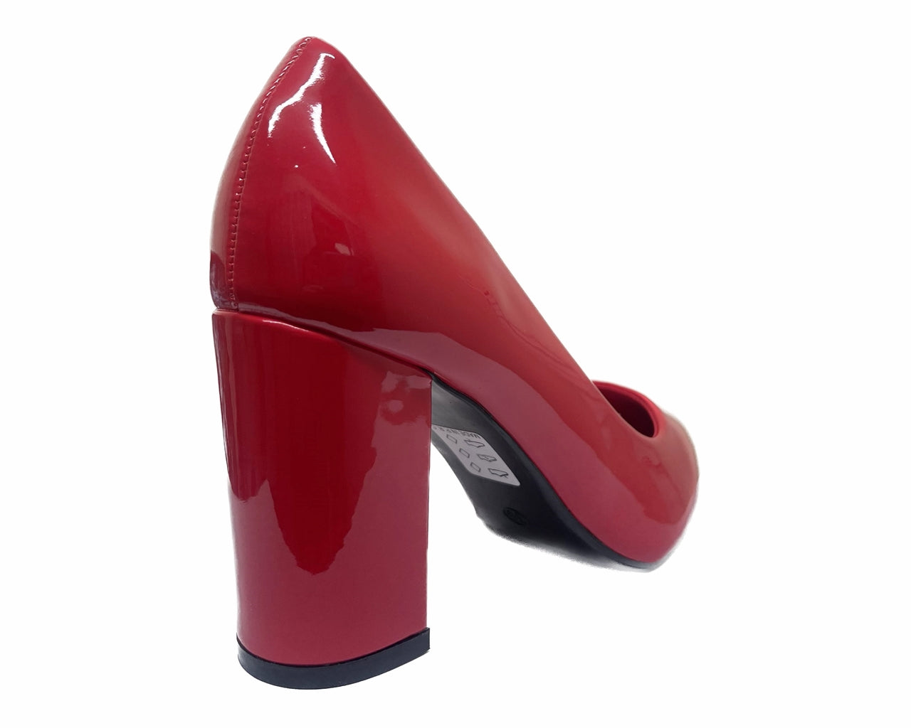 Stylish Block Heel Faux Patent Court Shoes for Women - Classy