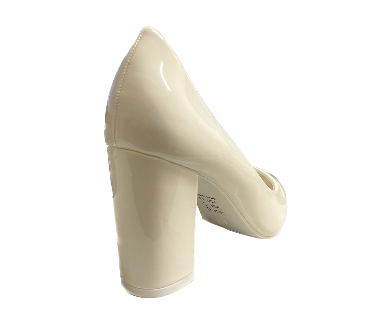 Stylish Block Heel Faux Patent Court Shoes for Women - Classy