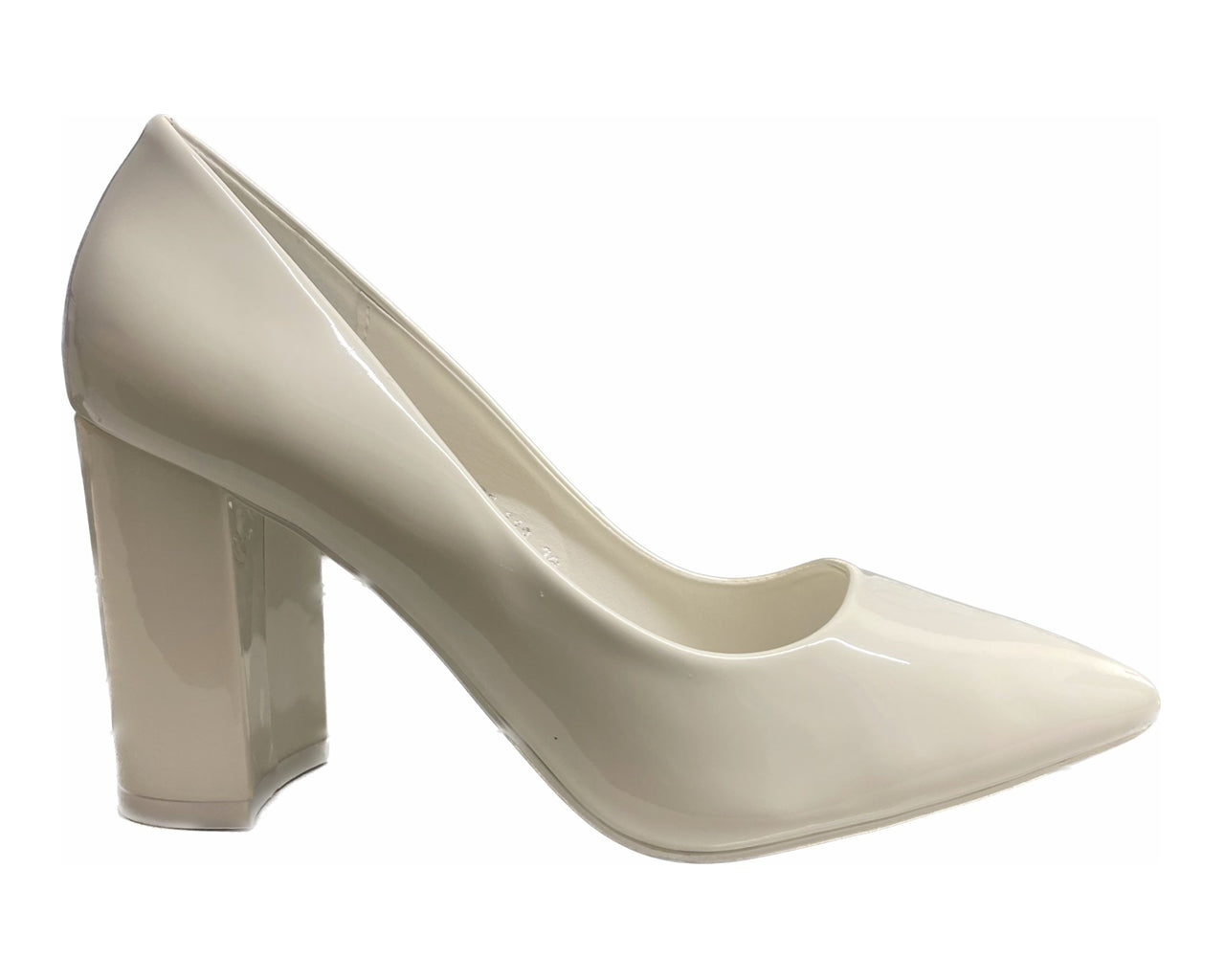 Stylish Block Heel Faux Patent Court Shoes for Women - Classy