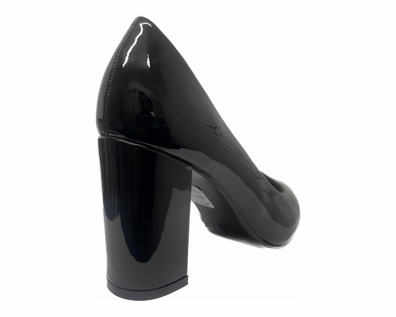 Stylish Block Heel Faux Patent Court Shoes for Women - Classy