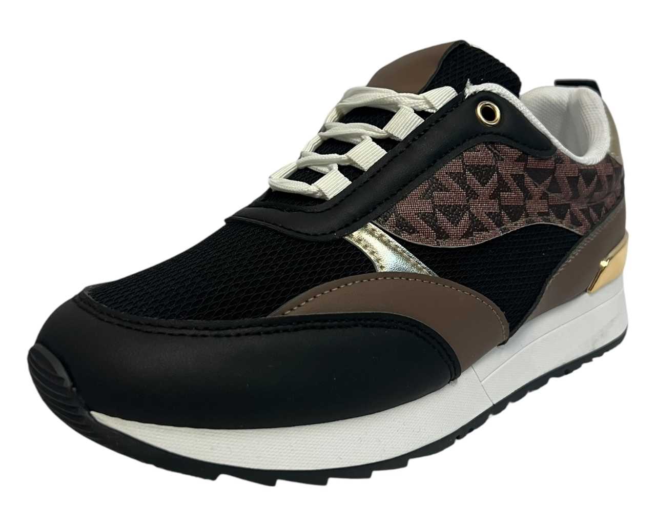 Faux Leather Chunky Sole Lace Up Trainers