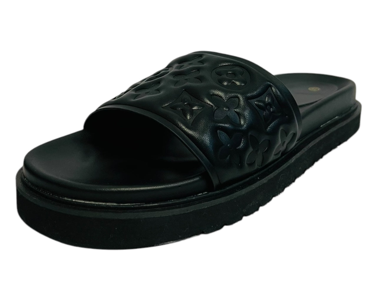 Women's Faux Leather Flat Sliders