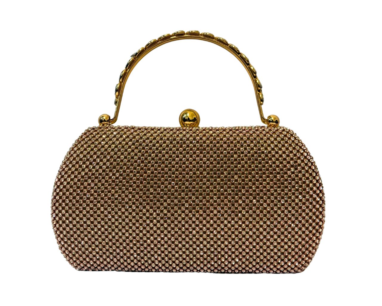 Women Elegant Box Bag with Zircon Embellishments, Decorative Handles & Detachable Chain