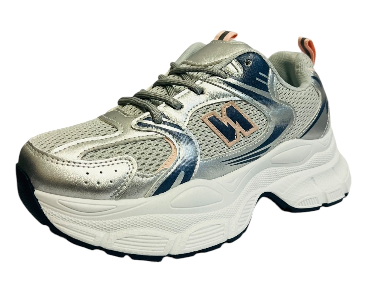 Women's Chunky Sole Lace Up Mesh Trainers SW002