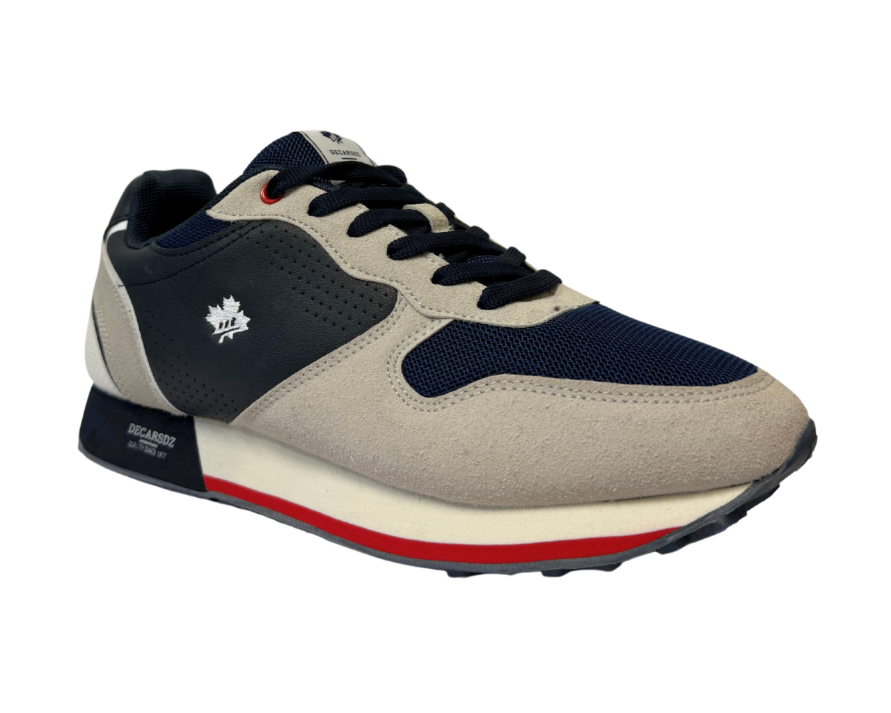 Men's Casual Faux Leather Lace Up Trainers