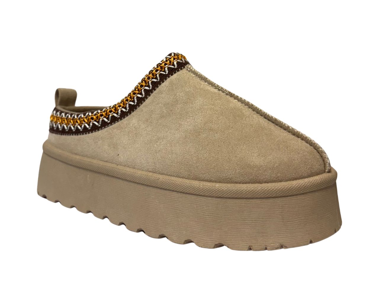 Women's Faux Fur Lined Aztec Platform Shoes