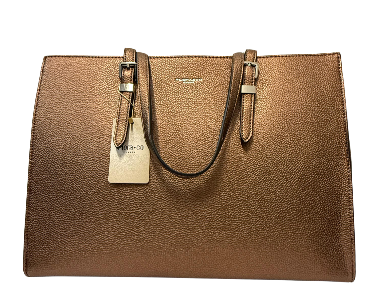 Women's Faux leather Shoulder bag with pompom and scarf