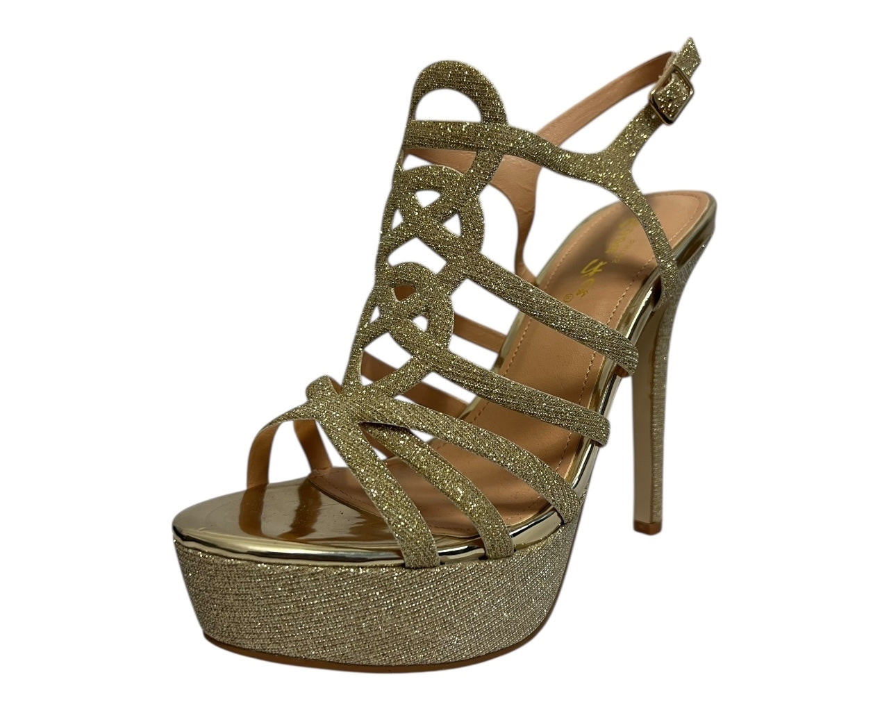 Women's Open Toe Platform Stiletto Heels Open-back High Heel Ankle Sandals