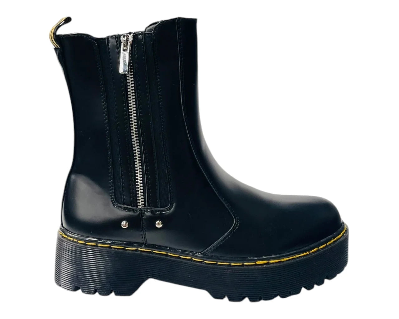 Women's Chunky Sole Zip Chelsea Ankle Boots