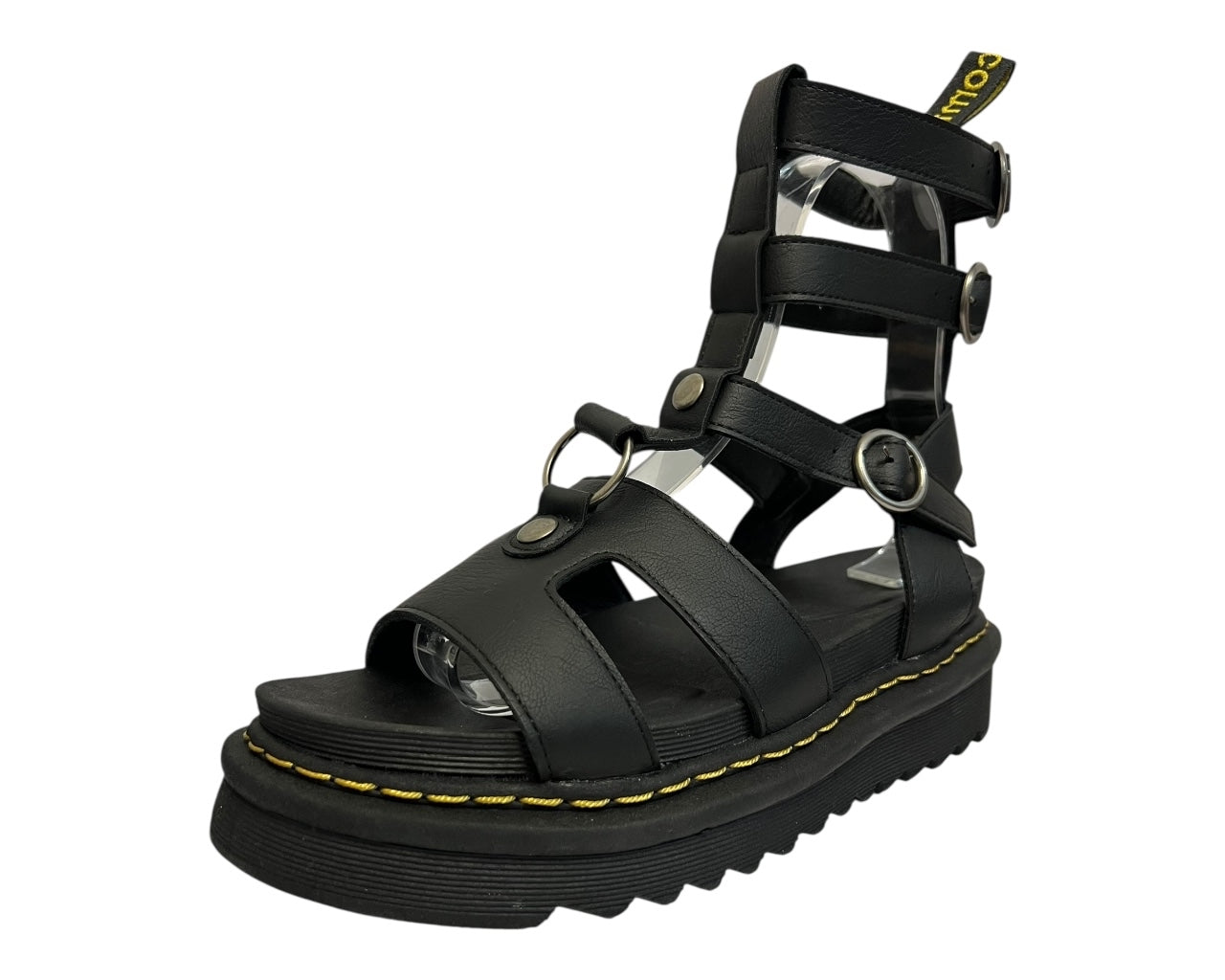 Women's Faux Leather Chunky Sole Gladiator Ankle Sandals