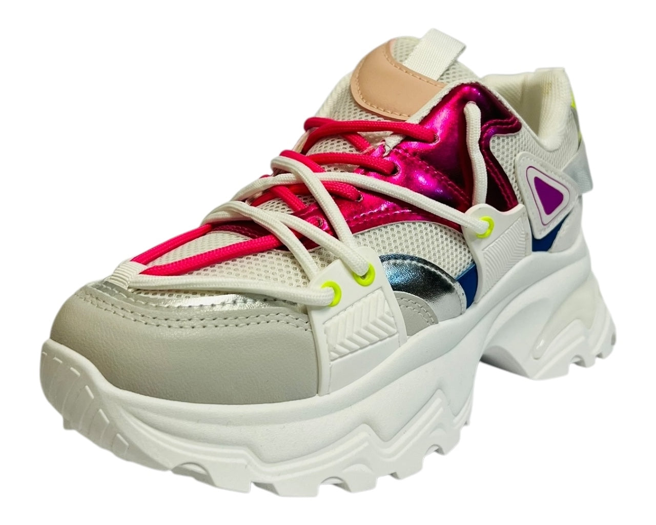 Women's Chunky Sole Lace Up Casual Trainers