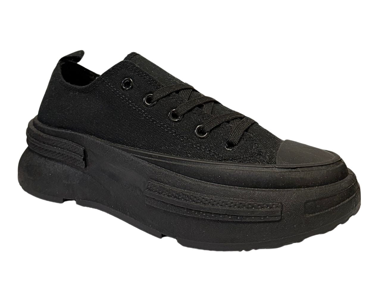 Women's Canvas Classic Lace Up Sports Leisure Trainers