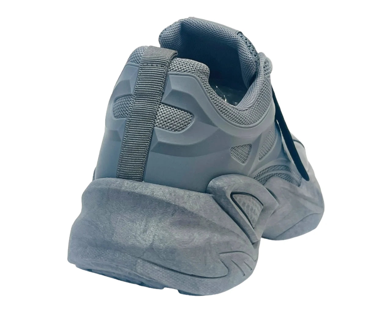 Men's Chunky Sole Casual Lace Up Trainers All Grey