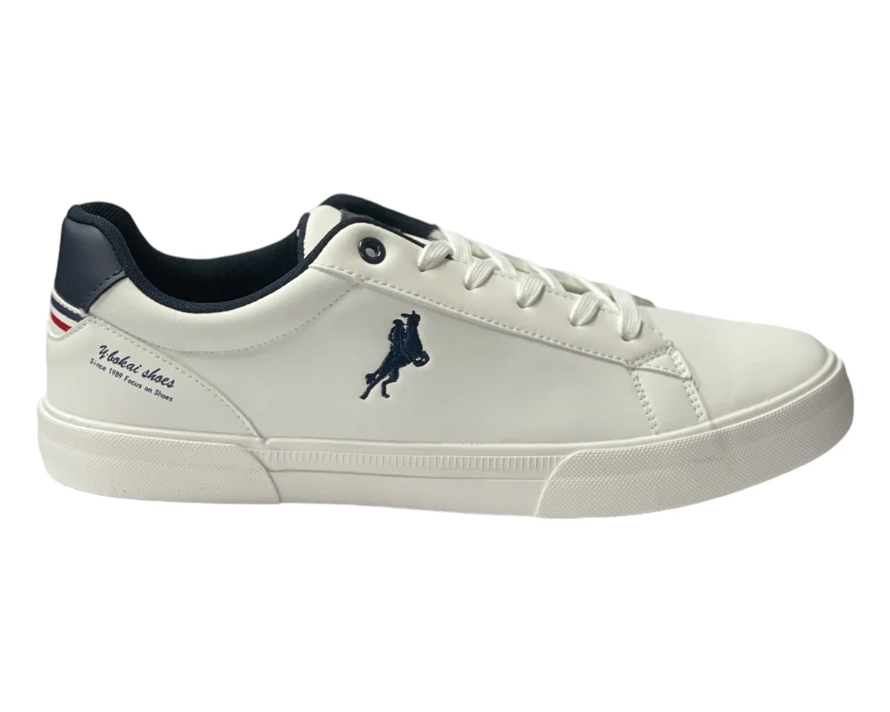 Men's Faux Leather Flat Sole Lace Up Trainers