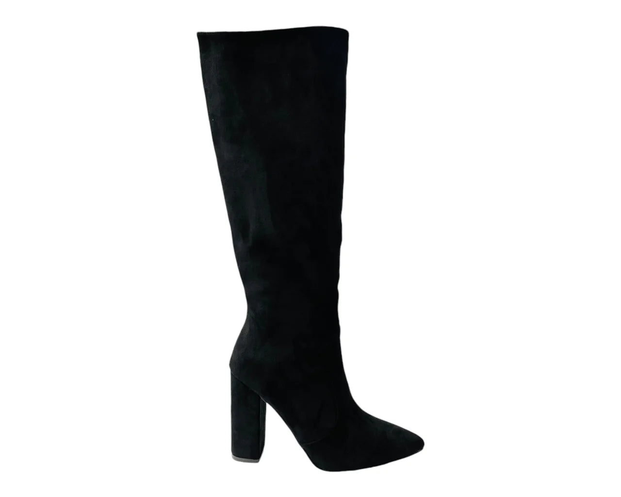 Women's Faux Suede Block Heel Knee High Boots