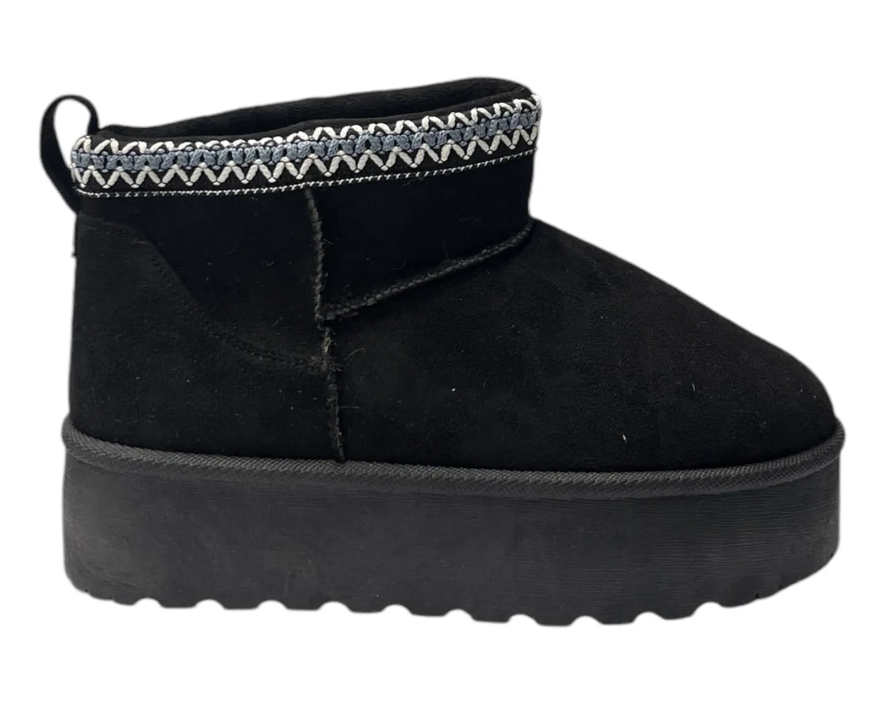 Women's Faux Fur Lining Platform Mini Ankle Boots