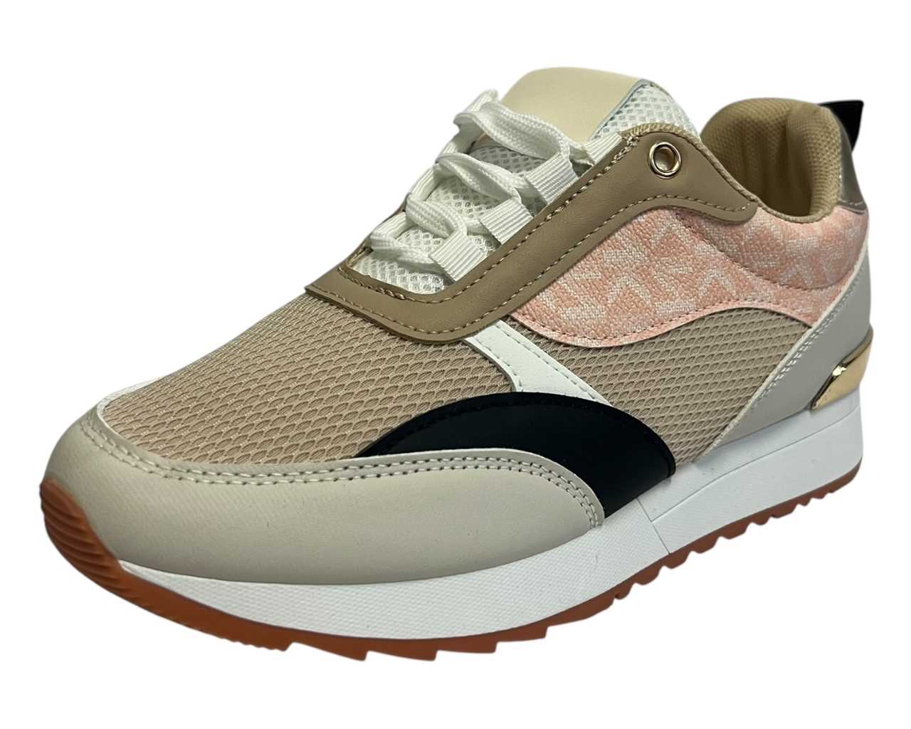 Faux Leather Chunky Sole Lace Up Trainers