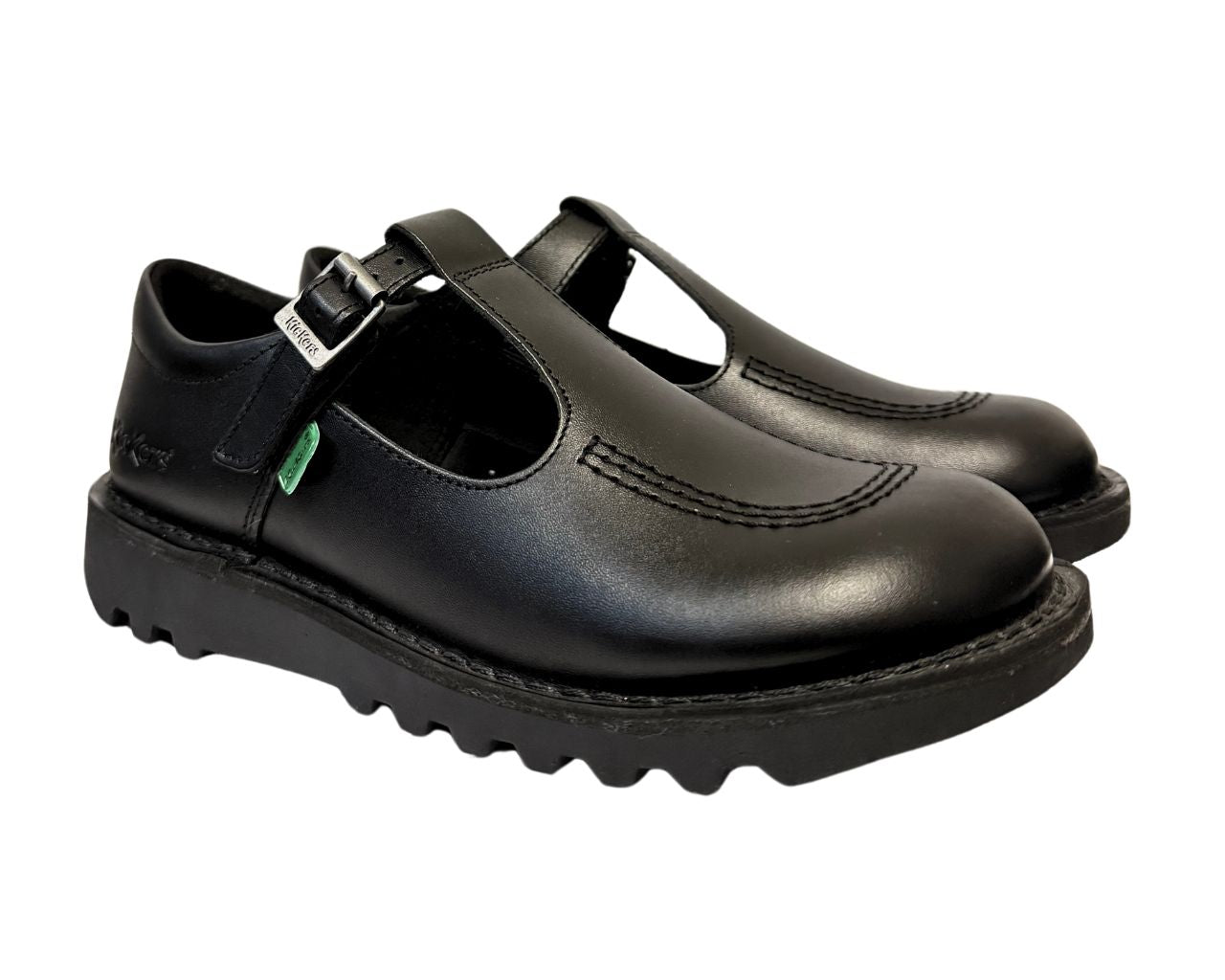 Kickers kick T Bar YF Leather 1002 T BAR Shoes Black