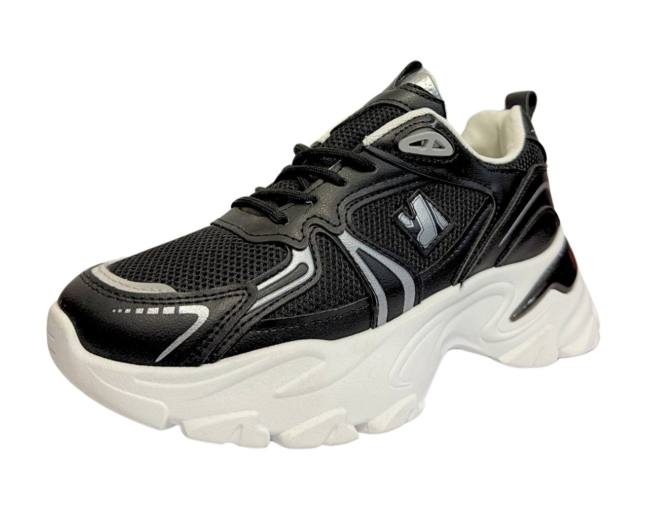 Women's Chunky Sole Lace Up Sports Comfy Gym Walking Trainers